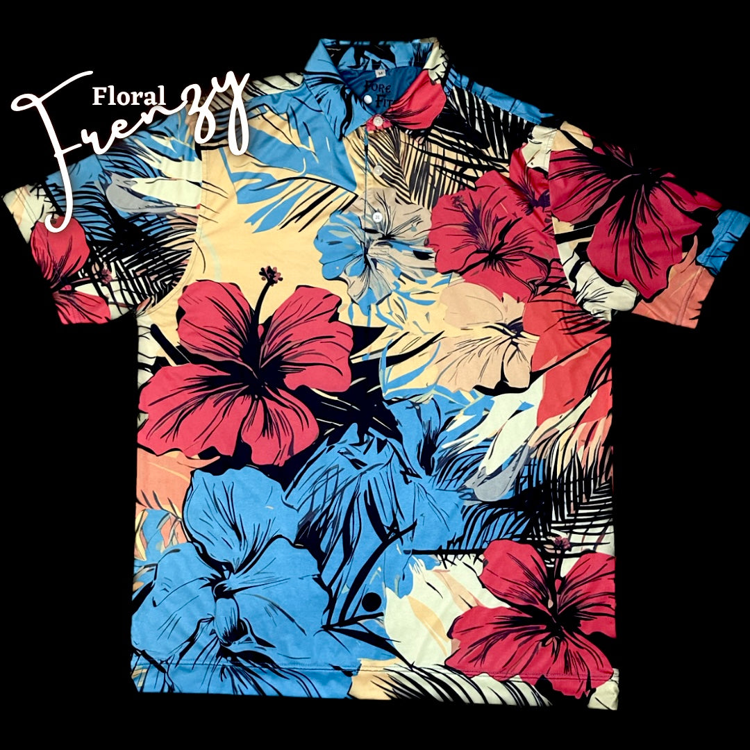 Floral Frenzy Men's Golf Polo
