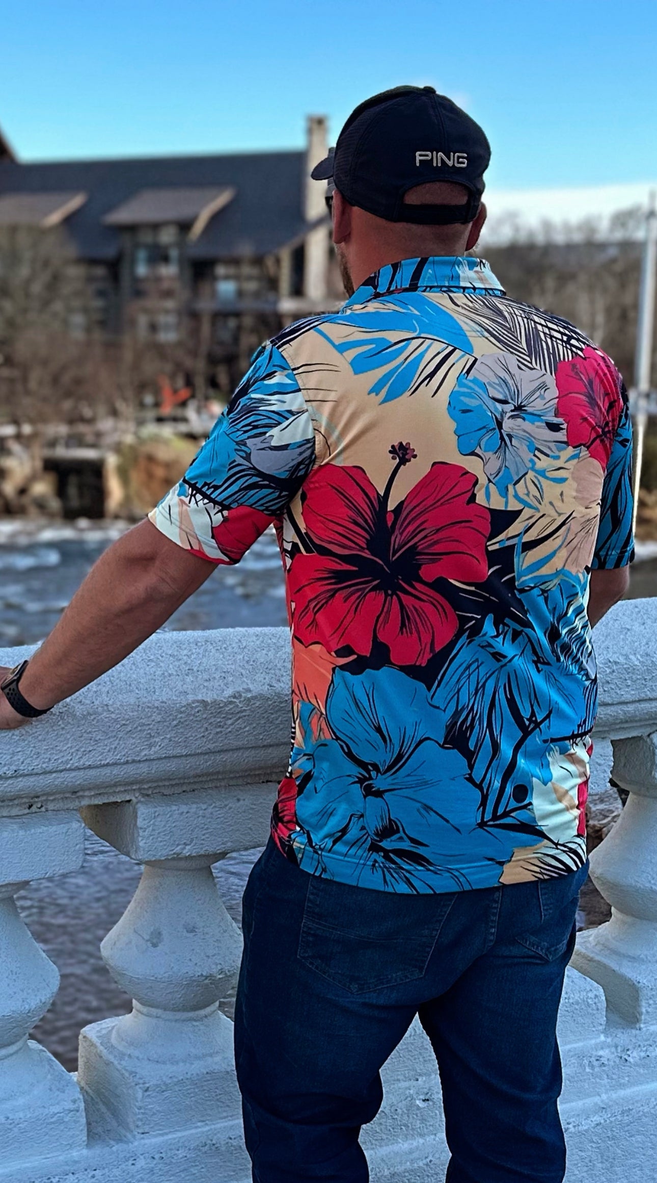 Floral Frenzy Men's Golf Polo